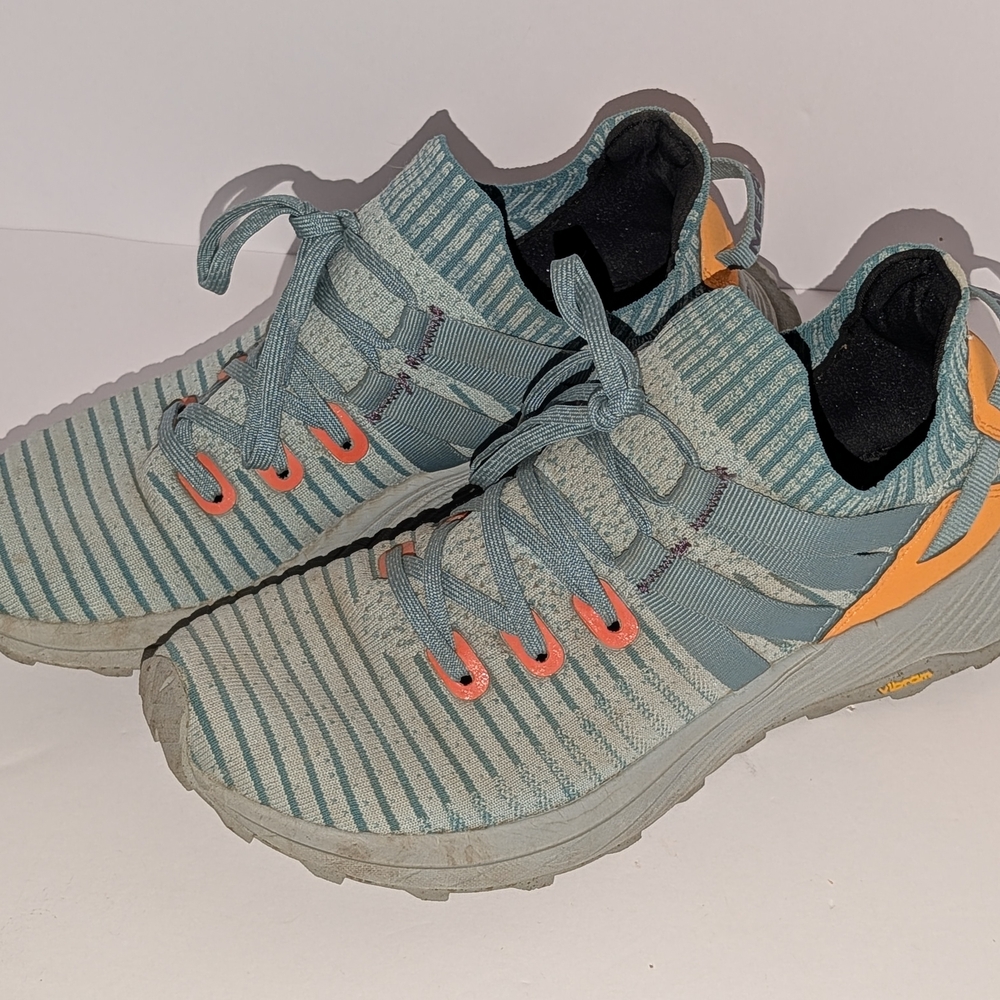 Merrell Athletic Shoes in Teal and Orange